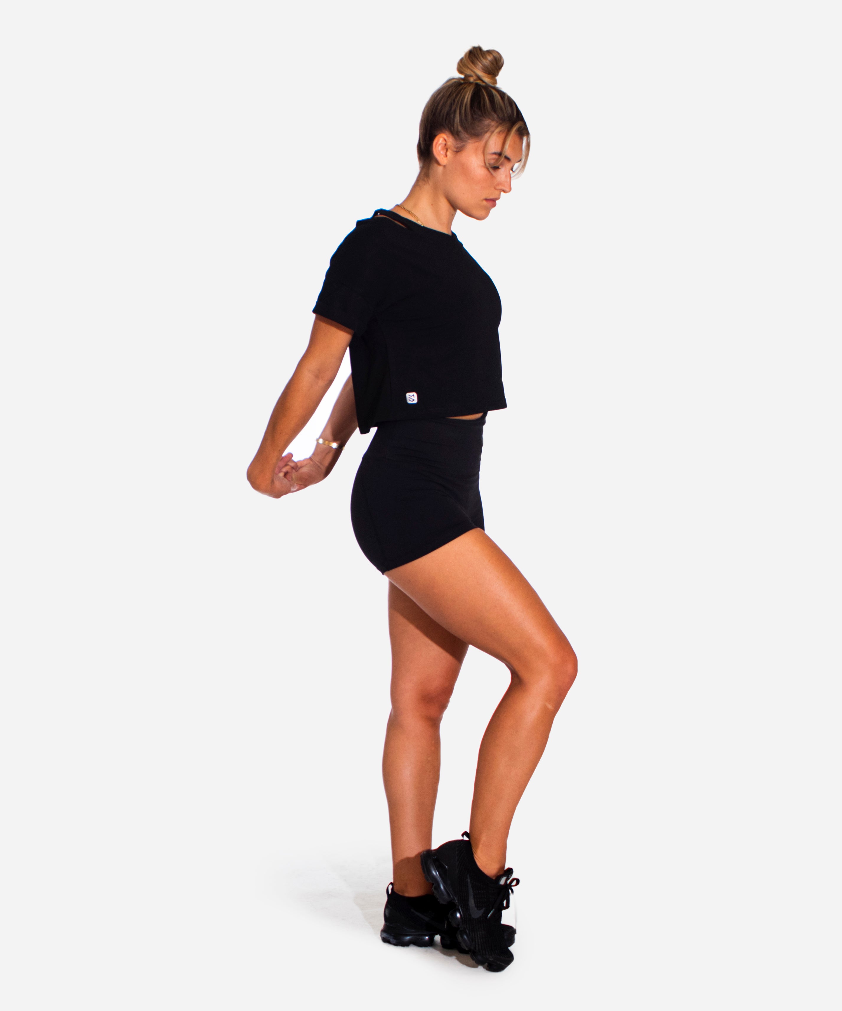 Semi Crop V-Neck Tee