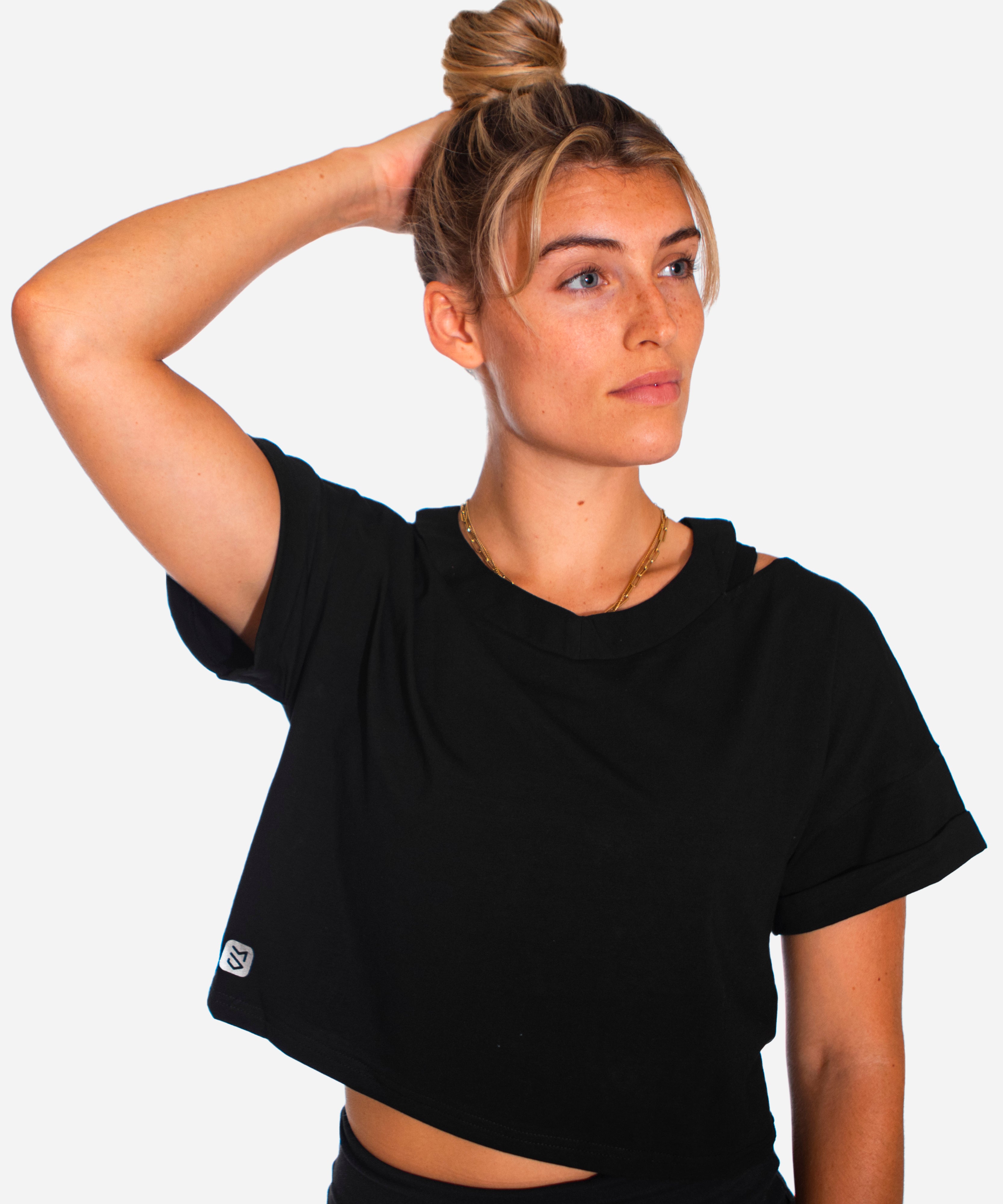 Semi Crop V-Neck Tee