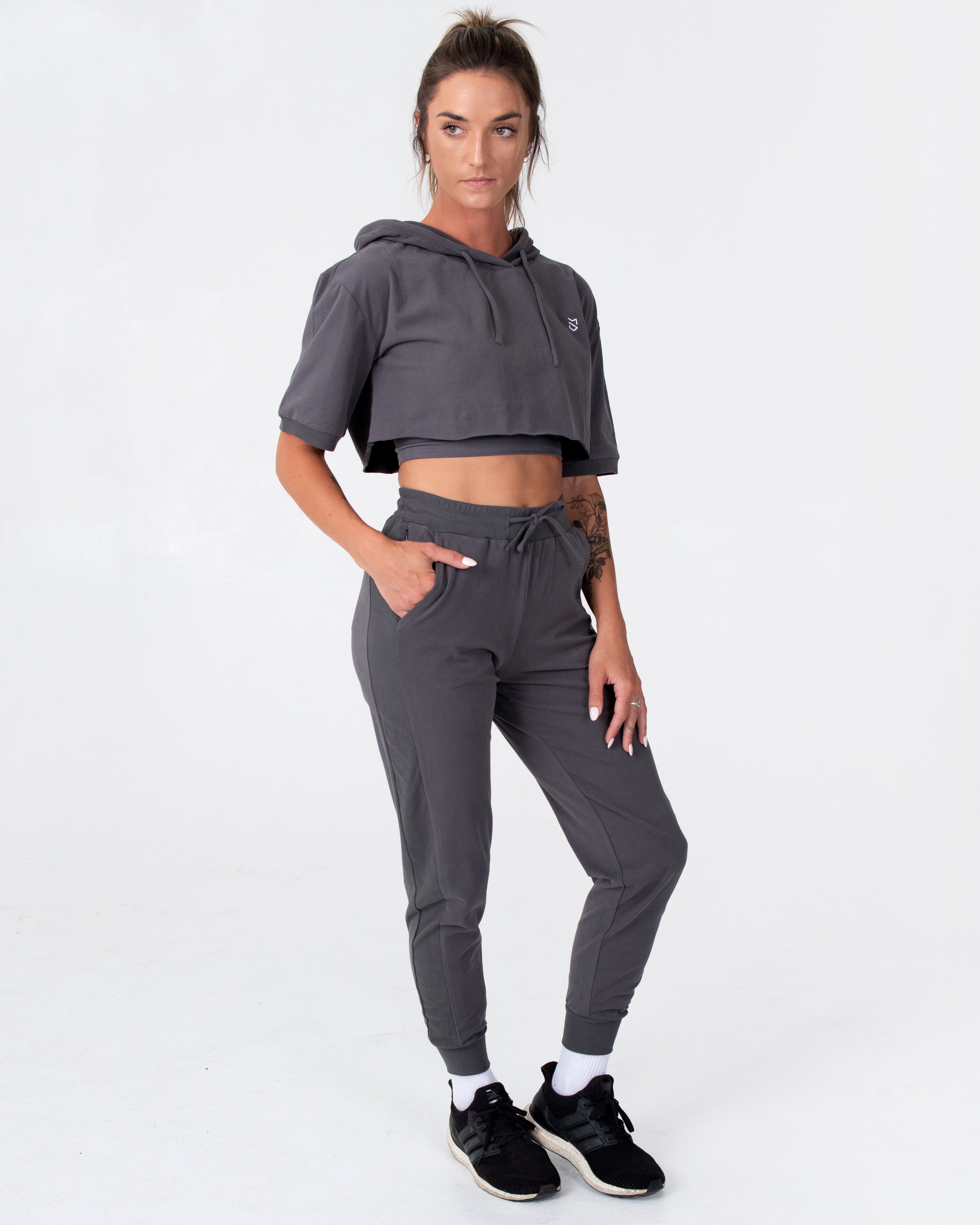 Cloud Women's Short Sleeve Cropped Hoodie