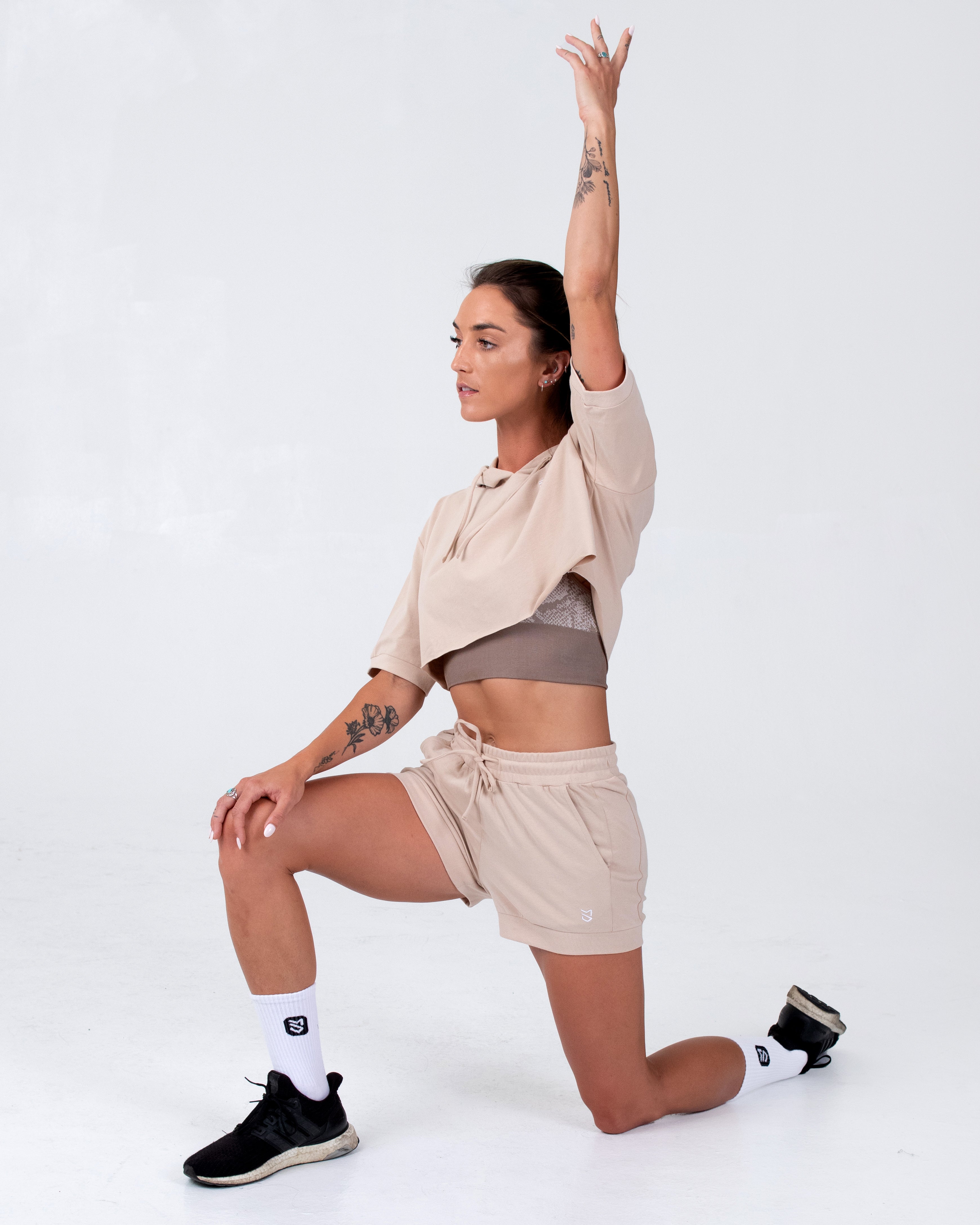 Cloud Women's Short Sleeve Cropped Hoodie