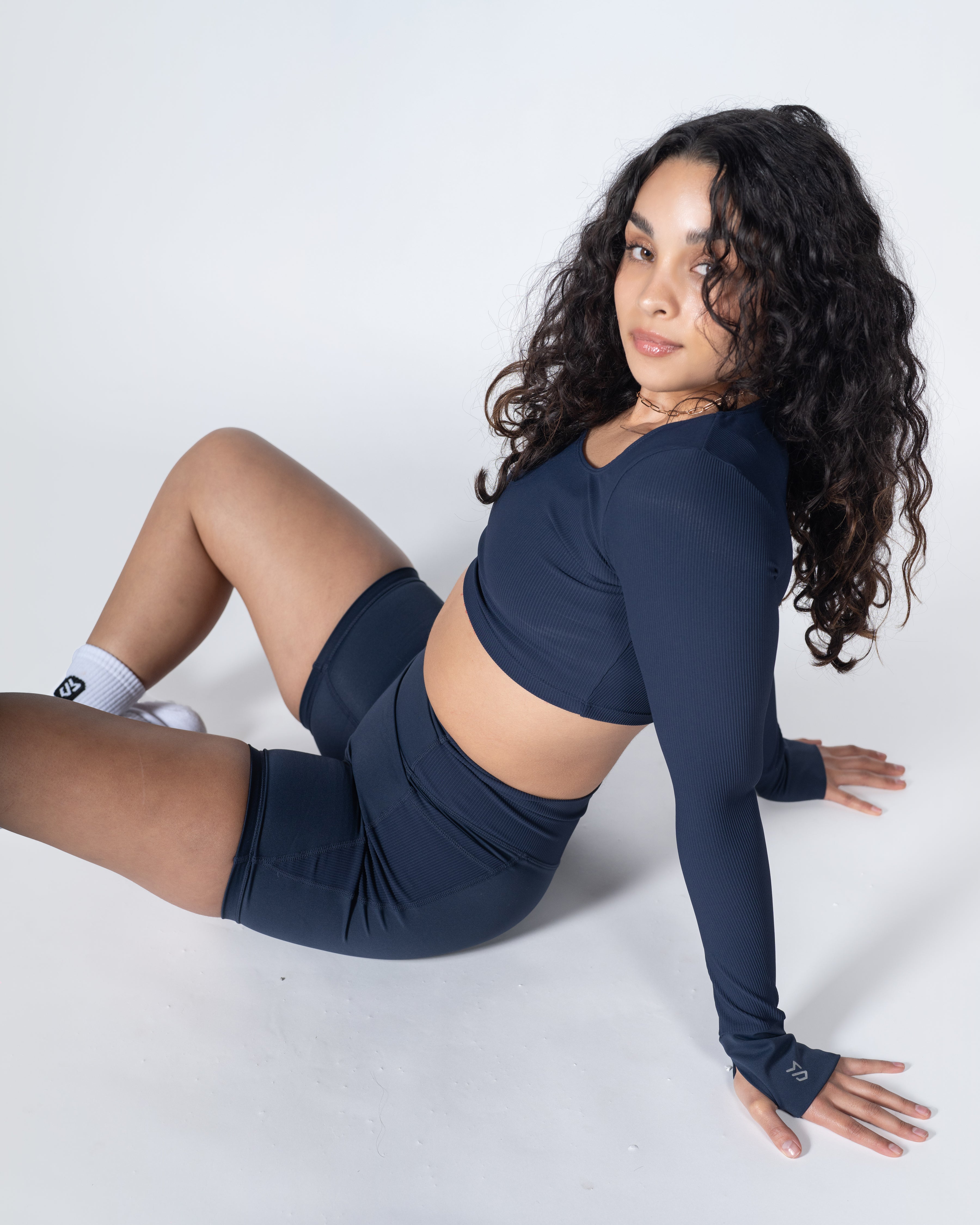 Sleek Long Sleeve Ribbed Crop
