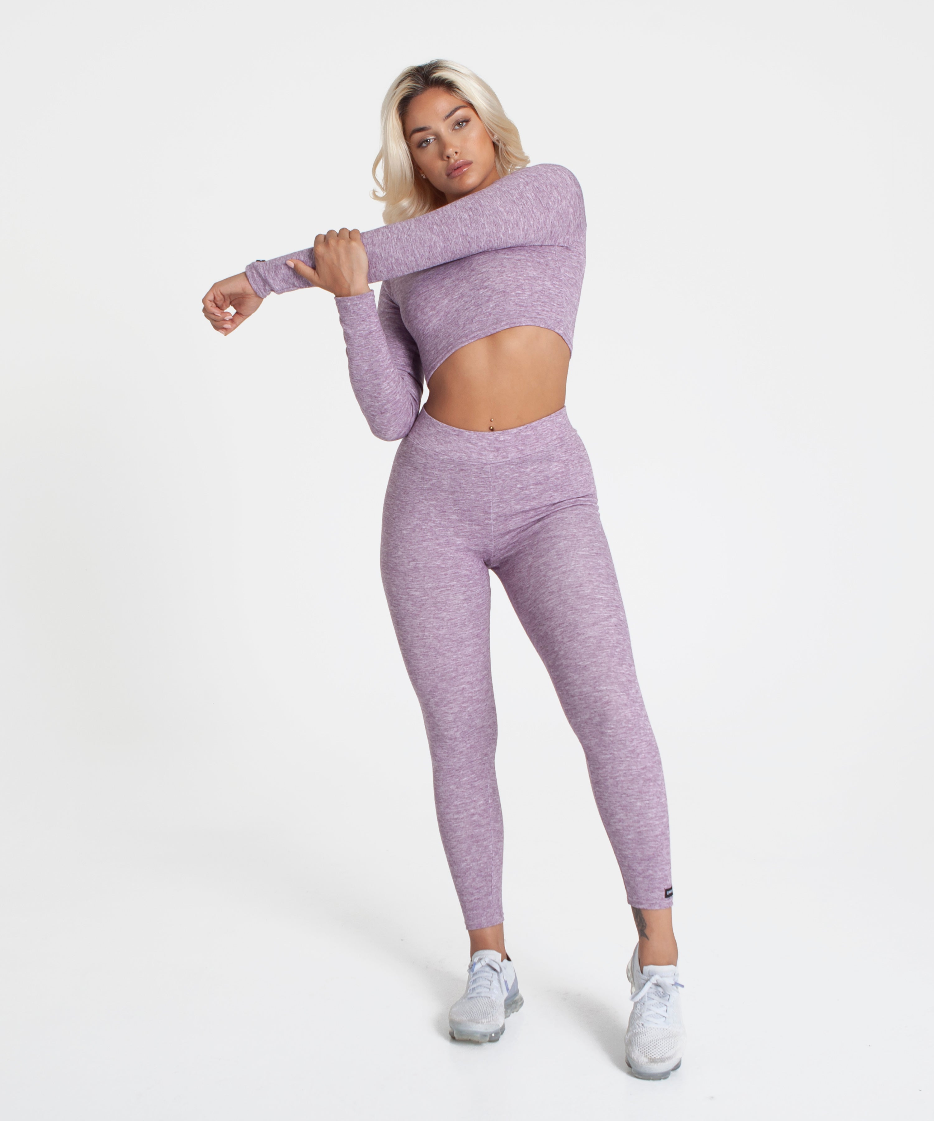 Knitted Lounge Crop Top With Hoodie